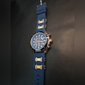 Mens Liboger Gold & Blue Chrono Sports Watch
